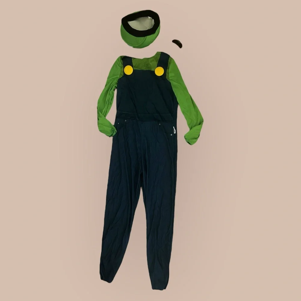 NWOT Nintendo Super Mario Bros Luigi Kids Costume Size Large